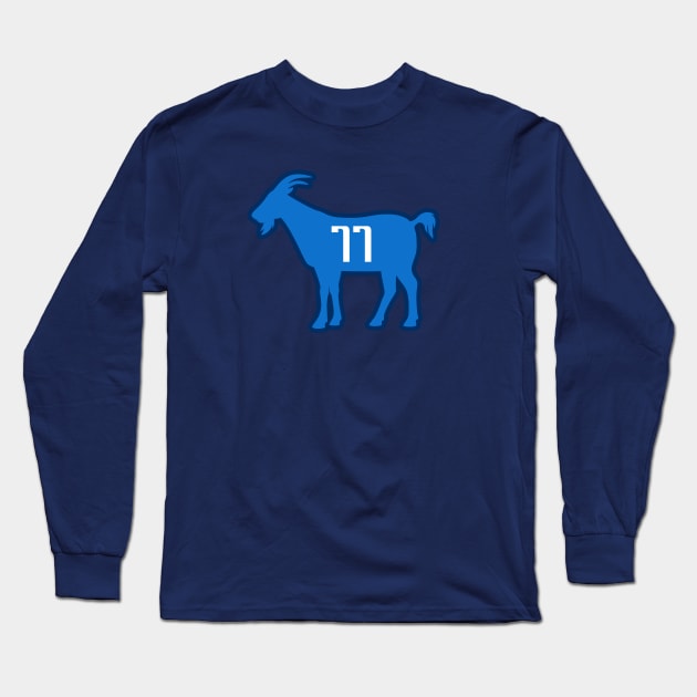 DAL GOAT - 77 - Navy Long Sleeve T-Shirt by KFig21